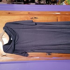 Gray soft hi low dress